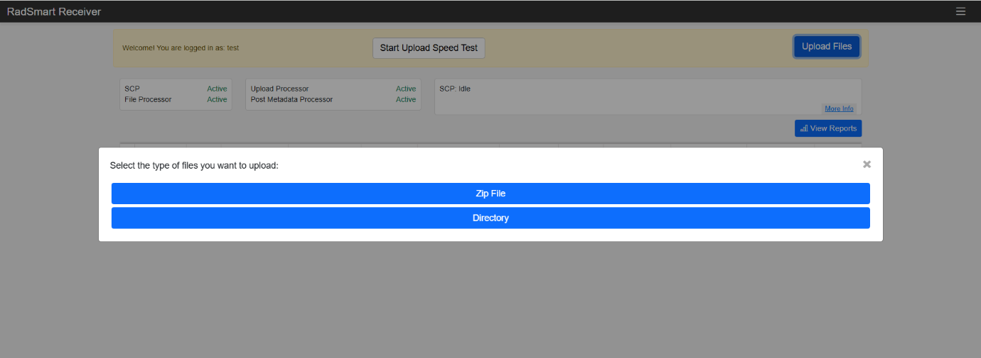 Upload type options