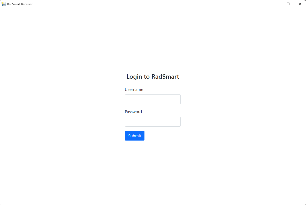 Login page