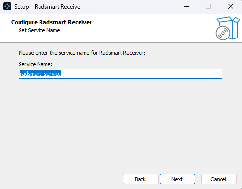 Service name setup